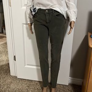 American eagle army green/sage jeggings super stretch